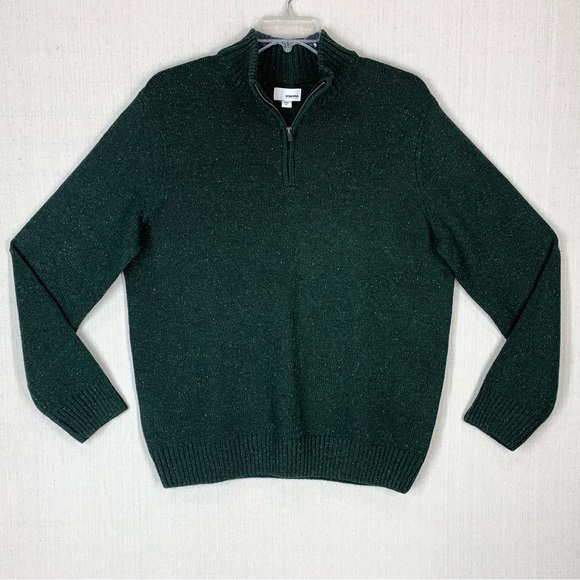 Sonoma~NWT~Men's‎ Quarter Zip Cotton Blend Hunter Green Pullover Sweater~Sz XL - Picture 3 of 15